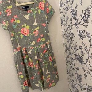 Floral Gray Kids Dress
